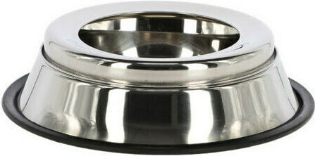 Kerbl Steel Anti-Splash Ανοξείδωτο Μπολ Φαγητού & Νερού για Σκύλο & Γάτα 900ml σε Ασημί Χρώμα