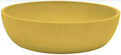 Croci Bamboo Stone Plastic Bowls Dog Food & Water Yellow 1000ml CRC6159032