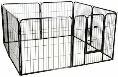 Kerbl Dog Puppy Enclosure Metallic Foldable Dog Park Black 77 x 80cm