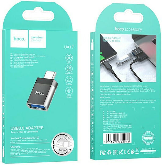 Hoco UA17 Converter USB-C male to USB-A female 1pcs