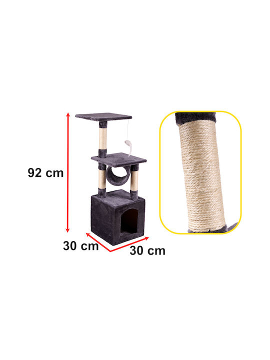 Scratching Post Cat Trees Black 5 levels 31x31x90cm