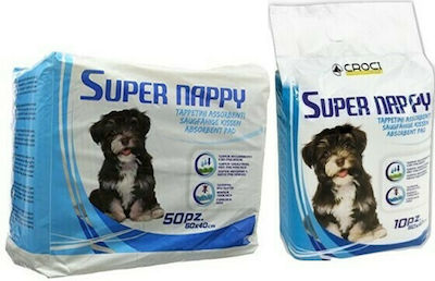 Croci Super Nappy Επιδαπέδια Πάνα Σκύλου 90x60cm 50τμχ