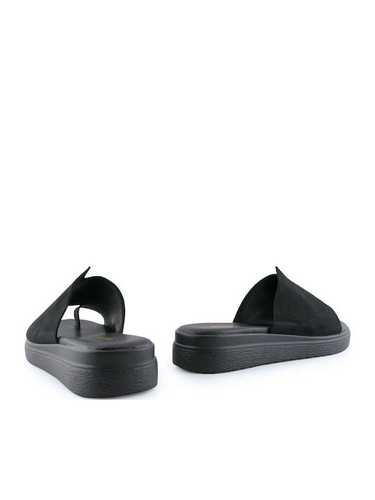 Flache Sandalen für Damen Anatomisch in Schwarz Farbe