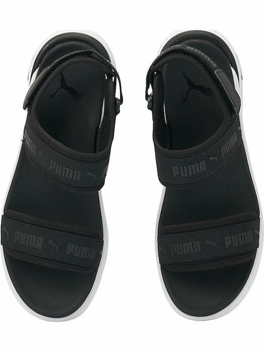 Women's Flat Sandals Sporty in Black Color