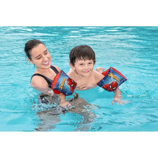 Bestway Swimming Armbands Vinyl 3-6 Years Spiderman 23x15cm Blue