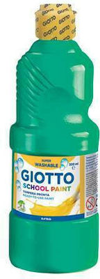 Giotto School Paint Tempera Colour Paint Bottle 500ml Green