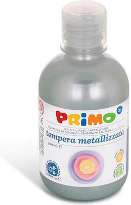 Primo Metallizzati Tempera Colour Paint Bottle 300ml Silver Μεταλλιζέ