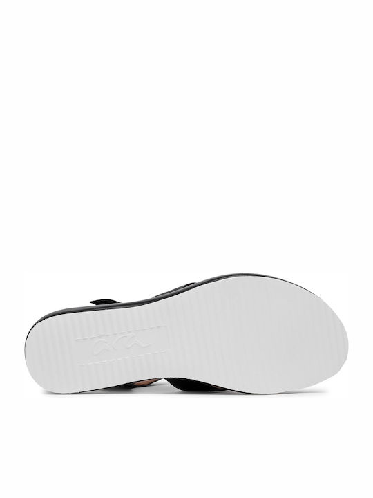 Women's Flat Sandals Anatomic with Strap in Black Color