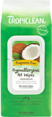 Tropiclean Hypoallergenic Dog Body Cleansing Wipes with Fragrance