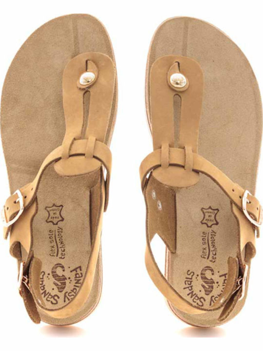 Marlena Leather Women's Flat Sandals Anatomic Olive