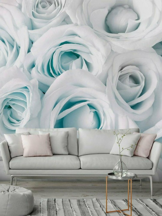 Autocolantă Fototapet de Perete 245x175cm Satin Rose (Turquoise) Albă