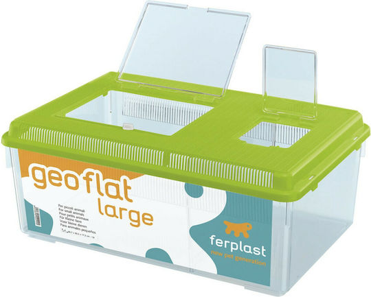 Ferplast Geo Flat Large Fish Aquarium Capacity 8lt with 46.7x30.5x17.5cm Yellow