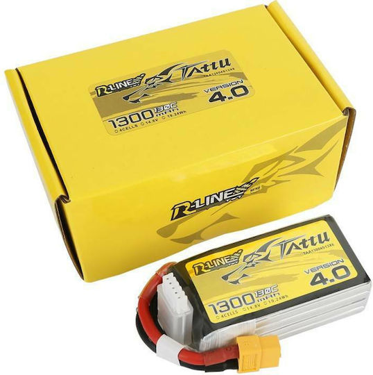 Tattu R-Line V4 Μπαταρία Li-Po 14.8V 1300mAh 130C 4S XT60 για Τηλεκατευθυνόμενο