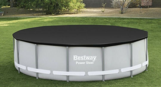 Bestway Αντηλιακό Προστατευτικό Κάλυμμα Πισίνας Στρογγυλό Διαμέτρου 427εκ. Μαύρο