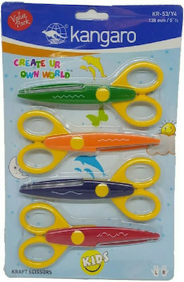 Exas Paper Kangaro Children's Scissors for Crafts 14cm with Metallic Blade