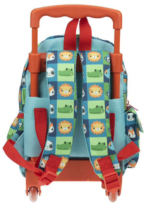 Fisher Price Mini Monkey Mini Monkey Ghiozdan Școlar Troler Grădinița Roșu cu Husă pentru Sticlă de Apă 12 Litri