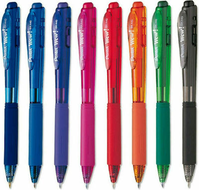 Pentel Στυλό Ballpoint 1.0mm με Ροζ Mελάνι Wow! BK440