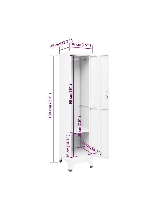 Шкаф Метал с 5 шкафчета 38x45x180бр
