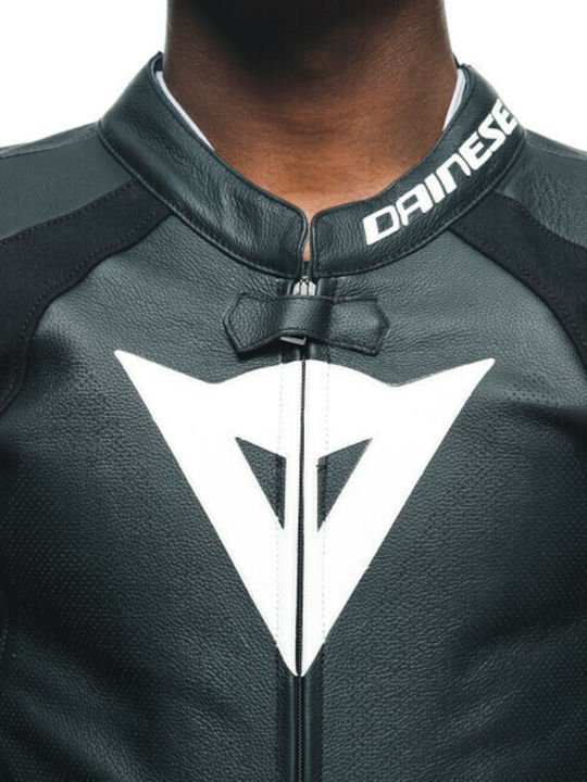 Dainese Tosa 1 Men's Leather Motorcycle Riding Suit Black/White