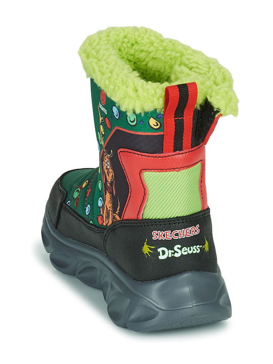 Kids Snow Boots with Velcro Green