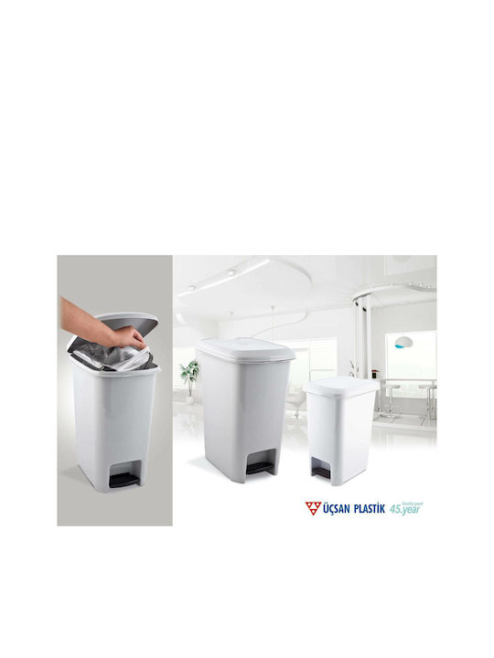 Viosarp Plastic Perie pentru coșul de gunoi din baie 15lt Alb