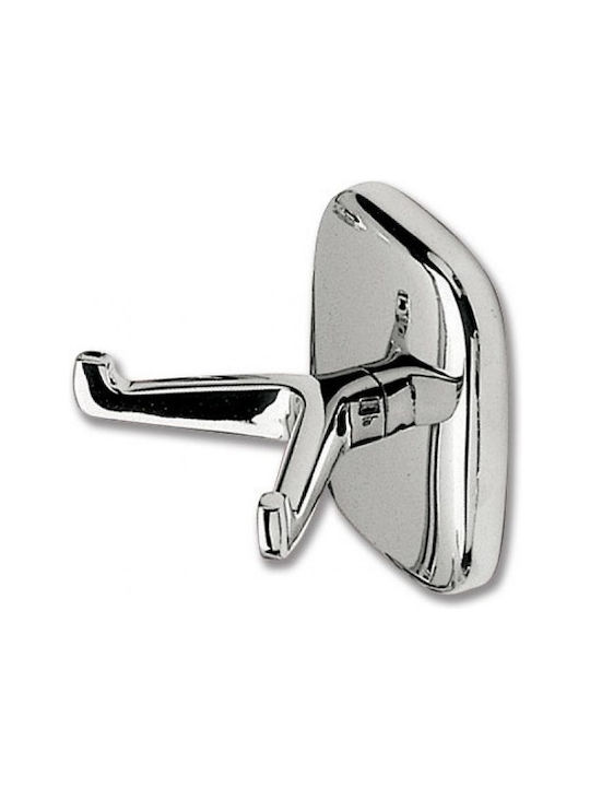 Gloria Hotelia Double Wall-Mounted Bathroom Hook Silver