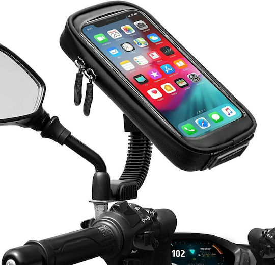 Mount Phone Motorcycle with Waterproof Case 6.5" for Mirror