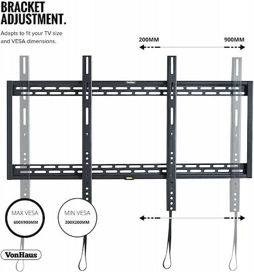 VonHaus Ultra Slim 3005092 Suport TV de perete până la 100" și 100kg