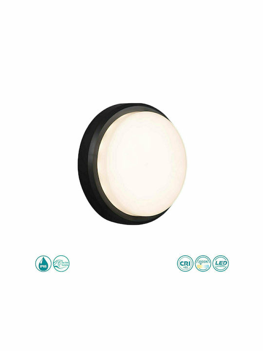 Faro Barcelona Wall-Mounted Outdoor Ceiling Light LED IP65 11W with Warm White Light