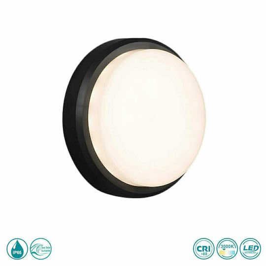 Faro Barcelona Επιτοίχια Εξωτερική Πλαφονιέρα LED IP65 11W με Θερμό Λευκό Φως