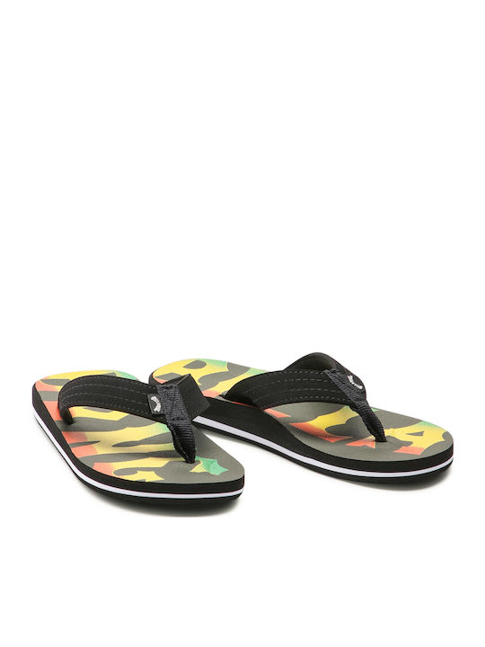 All Day Theme Ανδρικά Flip Flops Black/Yellow/Green