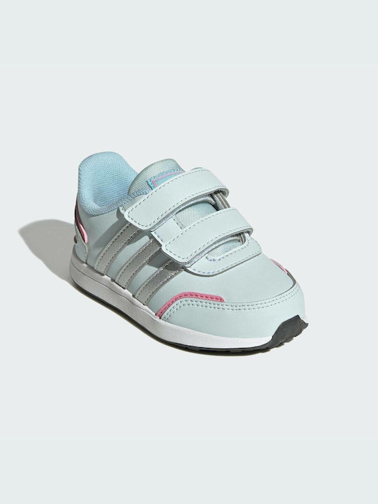 Adidas Αthletische Kinderschuhe Laufen VS Switch 3 CF I mit Klettverschluss Almost Blue / Silver Metallic / Beam Pink