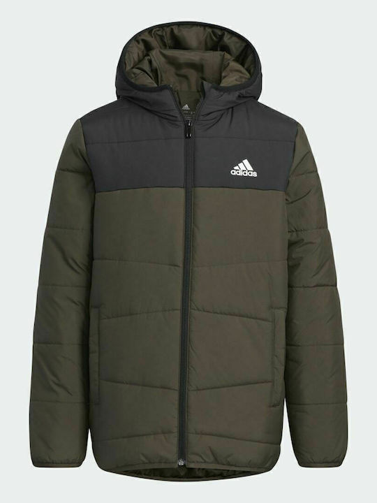 Kids' Sports Jacket Long with Hood Khaki Performance