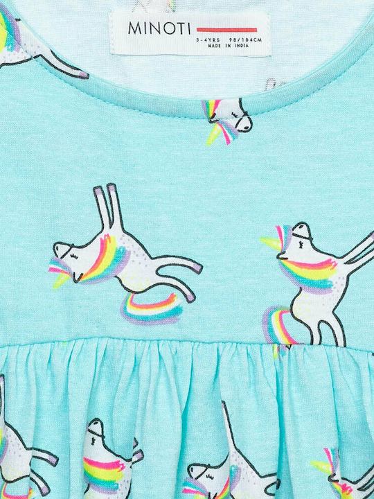Kinderkleid Ärmellos Türkis