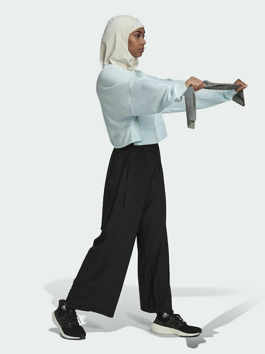Aeroready Studio Long Women's Sweatshirt Light Blue