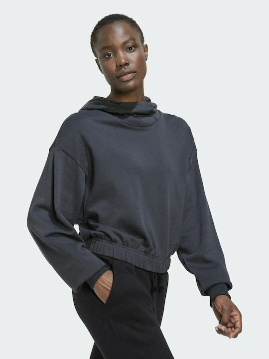 Studio Lounge Gekürzt Damen Sweatshirt Kapuzen Gray
