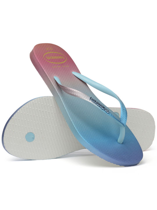 Gradient Sunset Damen-Flip-Flops in Hellblau Farbe