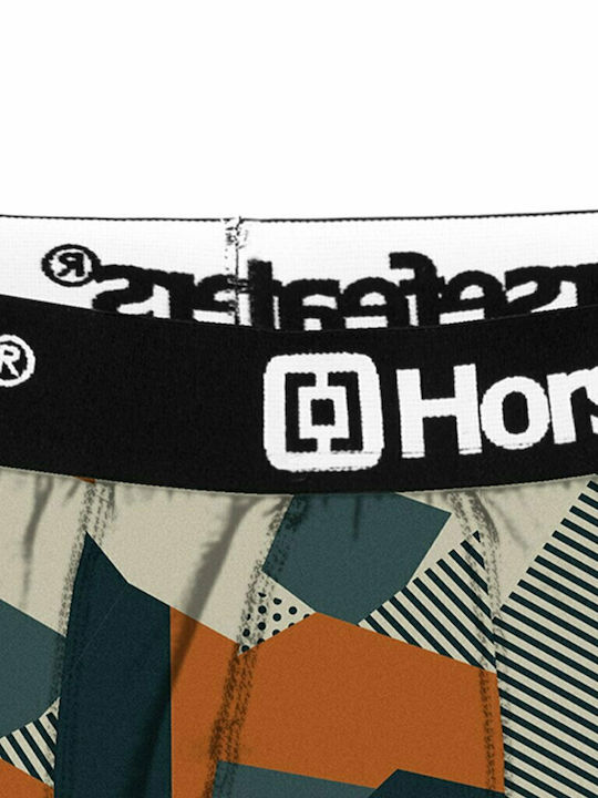 Horsefeathers Sidney Ανδρικό Μποξεράκι Orange/Green/Black με Σχέδια