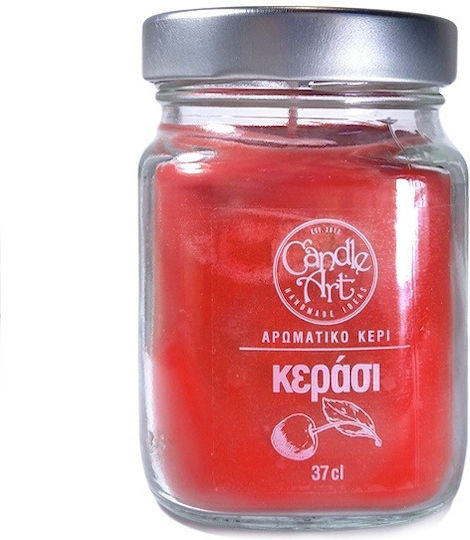 Candle n'Art Αρωματικό Κερί σε Βάζο με Άρωμα Με Αιθέρια Έλαια Κεράσι 370gr
