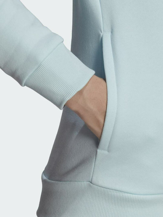 Essentials Logo Lang Damen Sweatshirt Kapuzen Hellblau