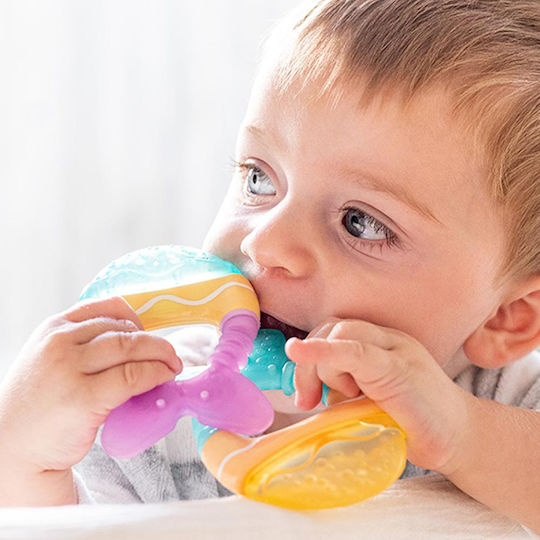 Saro Little Fish Beißring Zahnen Linderung mit Wasser aus Kunststoff für 6 m+ 2 Stück