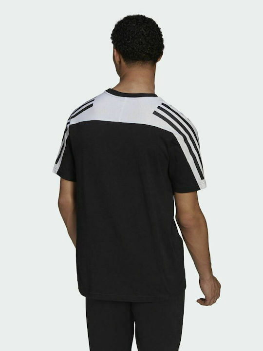 Adidas Future Icons 3-Stripes Ανδρικό T-shirt Μαύρο με Λογότυπο