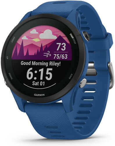 Garmin Forerunner 255 46mm Waterproof Smartwatch with Heart Rate Monitor (Tidal Blue)