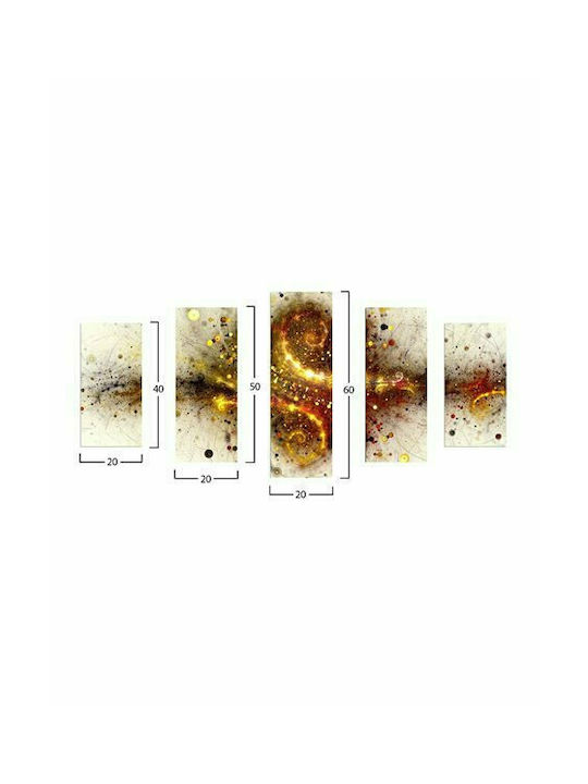 HomeMarkt Fivefold Painting Wooden 60x100cm