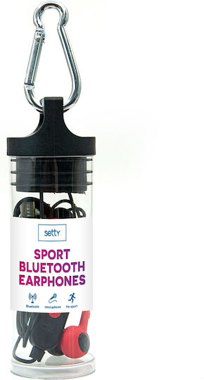 Setty Sport In-ear Bluetooth Handsfree Ακουστικά Κόκκινα