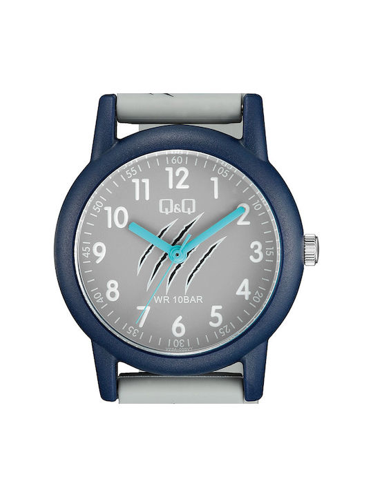 Q&Q Kids Analog Watch with Rubber/Plastic Strap Gray