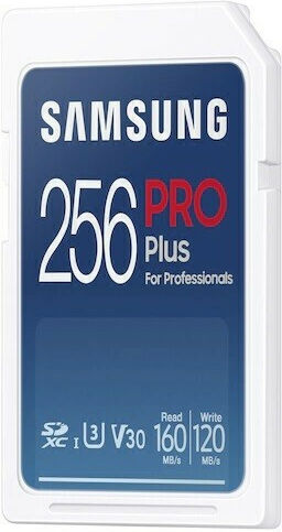 Samsung Pro Plus SDXC 256GB U3 V30 UHS-I 160MB/s с USB четец