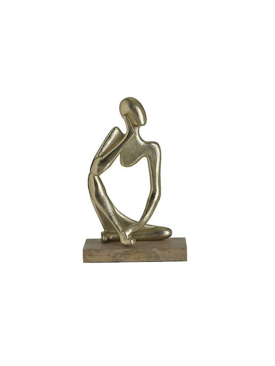 Inart Dekorativ Statuette aus Metall 20x10x33cm 1Stück