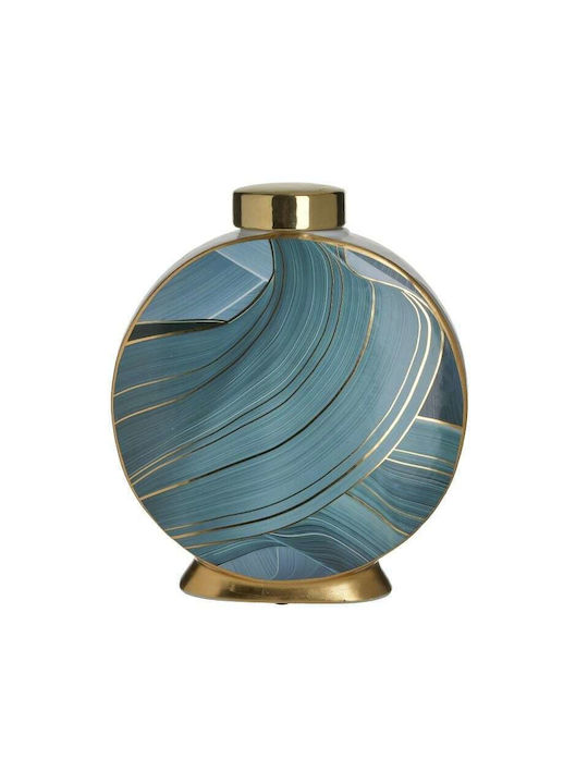 Inart Decorative Vase Blue 28x13x30cm