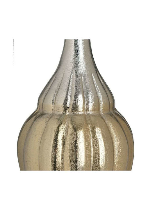 Inart Aluminum Vase Χρυσό 16x16x30cm